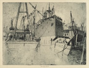 Chelsea Docks, Loading the Ship, 1907.