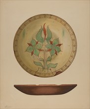 Plate with Tulip and Two Flowers, 1938.