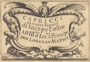 Title Page for "The Capricci", c. 1617.