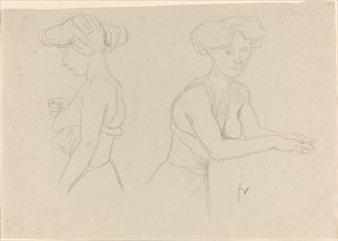 Two Studies of a Woman Dressing, 1890s.