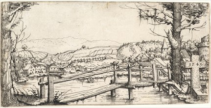 River Landscape with a Footbridge, 1546.