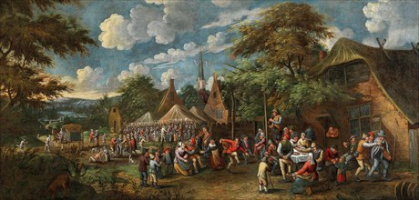Village fair, um 1700. Private Collection.