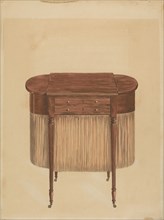 Sheraton Mahogany Sewing Table, 1935/1942.