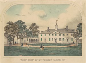 West View of Mount Vernon Mansion, c. 1860.