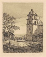 Mission Santa Barbara, Looking South, 1888.