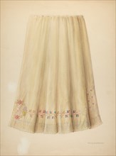 Zoar Embroidered Flannel Petticoat, c. 1938.