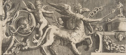 Ornament frieze with winged Centaur, 1531-76.