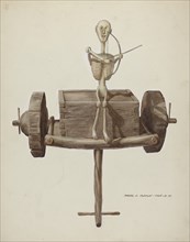 Penetente Death Cart & Death Figure, c. 1937.