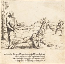 The Punishment of Ananias and Sapphira, 1549.
