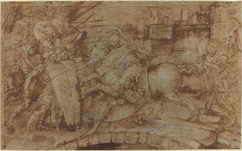 Horatius Cocles Defending Rome, 16th century.