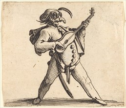 The Masked Comedian Playing a Guitar, c. 1622.