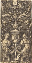 Ornament with Vase and Two Female Figures, 1553.