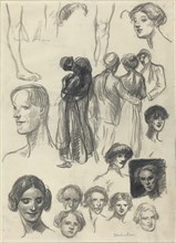 Sheet of Sketches, late 19th-early 20th century.