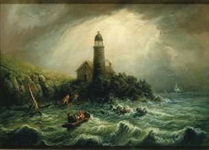 Sea View of Cape Poge Lighthouse, ca. 1840-1849.