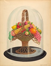 Ornament, Wax Fruit under Glass Globe, 1935/1942.