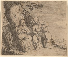 Peasant Couple Sitting under a Tree, c. 1630/1660.