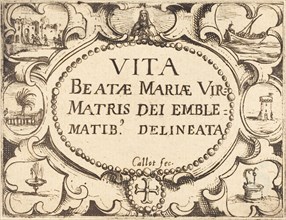 Title Page for "The Life of the Virgin in Emblems".