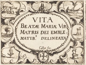 Title Page for "The Life of the Virgin in Emblems".