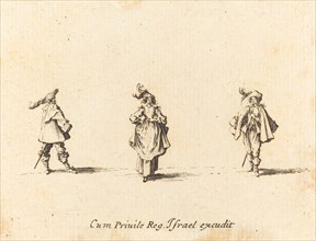 Lady with Plumes, and Two Gentlemen, probably 1634.