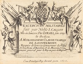 Title Page for "The Military Exercises", 1634/1635.