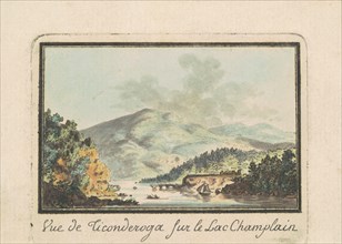View of Ticonderoga from Lake Champlain, 1794-1796.