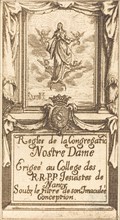 Frontispiece for The Rules of the Order of Our Lady.