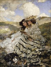 On the Dunes (Lady Shannon and Kitty), ca. 1900-1910.