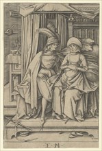 Couple Seated on a Bed, from Scenes of Daily Life,.n.d.
