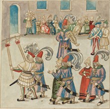 Two Dancing Couples Led by Torch-bearing Knights, c. 1515.