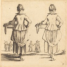 Peasant Woman with Basket, Seen from Behind, 1617 and 1621.