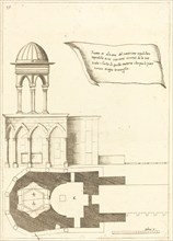 Plan and Elevation of the Church of the Holy Sepulchre, 1619.