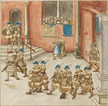 Procession of Knights Viewed by Ladies on a Balcony, c. 1515.