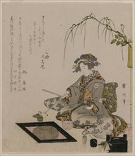Woman Performing the Tea Ceremony, ca 1820. Private Collection.