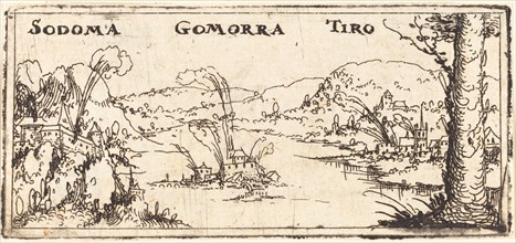 Landscape with Three Burning Cities: Sodom, Gomorrah and Tyrus.