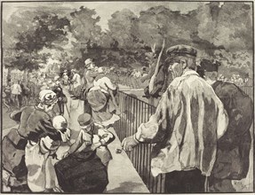 Au Jardin des Plantes, 1889. [At the zoo in the botanical garden].