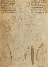 The Destruction of the Egyptian Idols [verso], early 15th century.