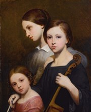 Portrait of René, Cécile and Louise Franchomme. Private Collection.