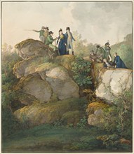 A Royal Party Admiring the Sunset atop the Hesselberg Mountain, 1801.