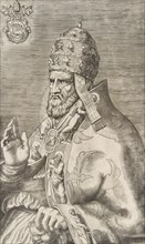 Portrait of Pope Marcellus II, right hand raised facing left, ca. 1555.
