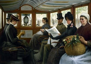 In an Omnibus, 1885. Found in the collection of Musée Carnavalet, Paris.