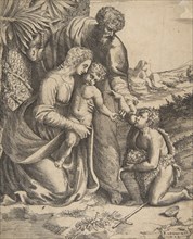 Holy Family with Saint John the Baptist who kneels at the right, 1531-76.