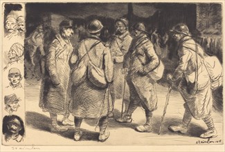 Soldiers on Leave - Night Scene (Permissionnaires - Effet de Nuit), 1916.