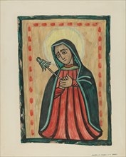 Retablo-Our Lady of Sorrows "Nuestra Senora de los Siete Dolores, c. 1938.