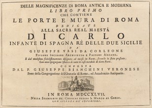 Delle Magnificenze di Roma Antica e Moderna (vol. 1), published 1747-1761.