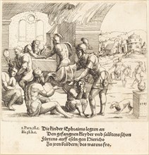 The Men of Ephraim Care for their Captives and Return Them to Jerico, 1549.
