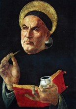 Saint Thomas Aquinas. Found in the collection of Abegg-Stiftung, Riggisberg.
