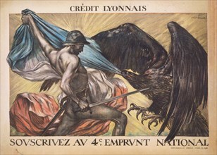 Crédit Lyonnais. Souscrivez au 4e Emprunt National , 1918. Private Collection.