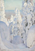 Winter Landscape in Kinahmi, 1923. Found in the collection of Ateneum, Helsinki.