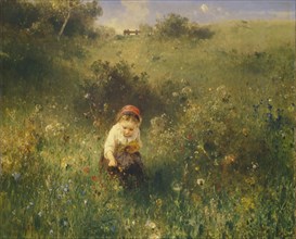 Girl in a Field, 1857. Found in the collection of State Hermitage, St. Petersburg.