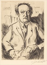 Portrait of the dramatist and novelist Gerhart Hauptmann, 1917. Private Collection.